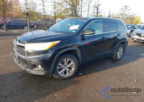 2014 Toyota Highlander Xle V6 from USA, damaged, VIN 5TDJKRFH8ES036989